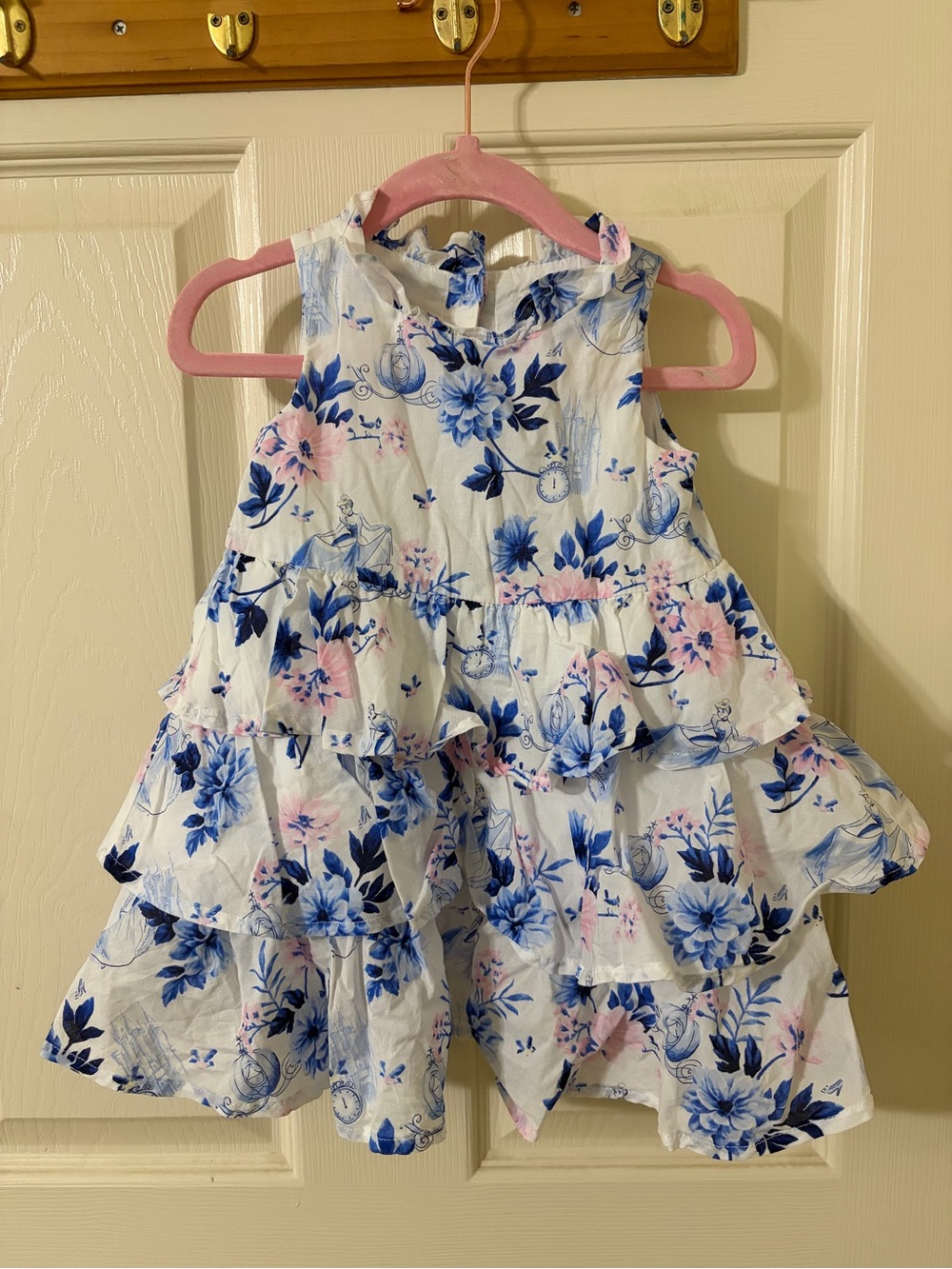 Janie and Jack x Disney Cinderella Tiered Ruffle Floral Dress 12-18 Months
